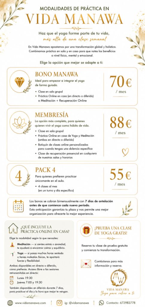 precios clases vida manawa